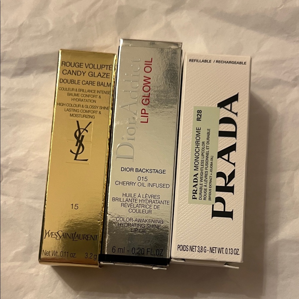 Prada Dior and YSL lipstick bundle